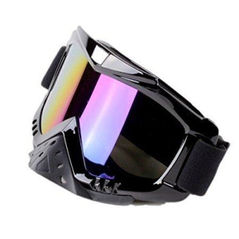 Luckystone Adult Motorcycle Goggles Dirt Bike Goggles Grip For Helmet Anti Uv Windproof Dustproof Anti Fog Glasses For Atv Off