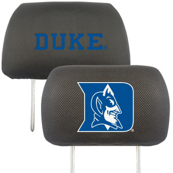 Fanmats 12564 Duke Blue Devils Embroidered Head Rest Cover Set 2 Pieces