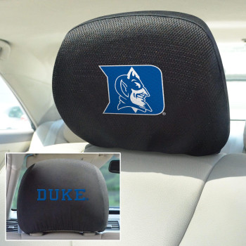 Fanmats 12564 Duke Blue Devils Embroidered Head Rest Cover Set 2 Pieces