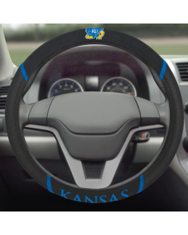 Fanmats 14906 Ncaa University Of Kansas Jayhawks Polyester Steering Wheel Cover 15X15