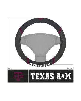 Fanmats 14894 Texas Am Aggies Embroidered Steering Wheel Cover