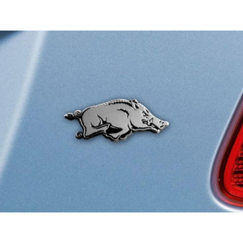 Arkansas Razorbacks Auto Emblem Premium Metal Chrome