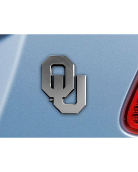 Oklahoma Sooners Auto Emblem Premium Metal Chrome