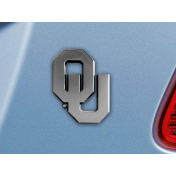 Oklahoma Sooners Auto Emblem Premium Metal Chrome