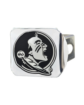 Fanmats 15085 Florida State Seminoles Chrome Metal Hitch Cover With Chrome Metal 3D Emblem