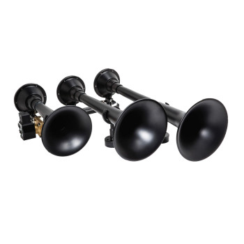 Kleinn Air Horns 730 Triple Train Horn With Valve Black