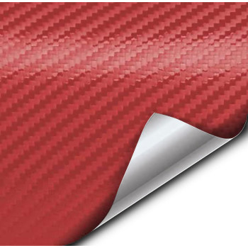 Vvivid Xpo Red Carbon Fiber Wrap Vinyl Roll With Air Release Technology 1Ft X 5Ft