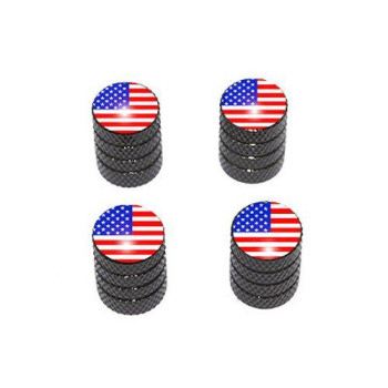 Graphics More Usa Flag American Tire Rim Valve Stem Caps Black