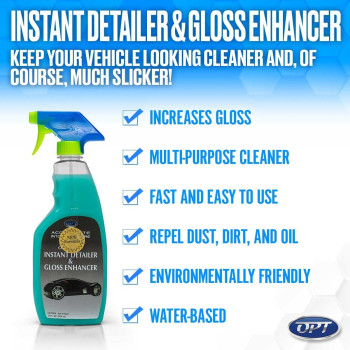 Optimum Instant Detailer And Gloss Enhancer 17 Oz Quick Detailer Spray For Superior Car Shine Detail Spray Safe For Cars T