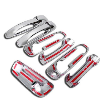 99Parts Chrome Side Door Handle And Rear Tailgate Addon Cover Trims Compatible With Dodge Ram 1500 2500 3500 20032008