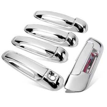 99Parts Chrome Side Door Handle And Rear Tailgate Addon Cover Trims Compatible With Dodge Ram 1500 2500 3500 20032008