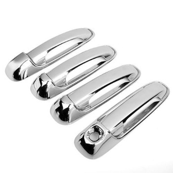 99Parts Chrome Side Door Handle And Rear Tailgate Addon Cover Trims Compatible With Dodge Ram 1500 2500 3500 20032008