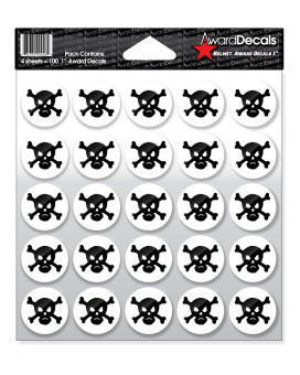 Award Decals Skull And Crossbone Sticker Set 100 Decals The Original Award Decals Premium 20Mil Thick 1 Helmet Decals Made I