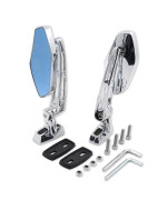 Httmt Chrome Adjustable Diamond Base Mirrors Rearview Compatible With Suzuk Hayabusa Gsx1300R 9912