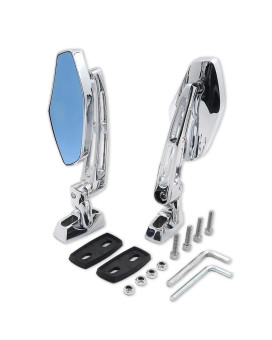 Httmt Chrome Adjustable Diamond Base Mirrors Rearview Compatible With Suzuk Hayabusa Gsx1300R 9912