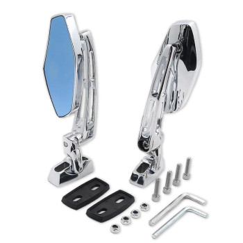 Httmt Chrome Adjustable Diamond Base Mirrors Rearview Compatible With Suzuk Hayabusa Gsx1300R 9912