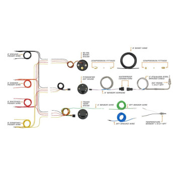 Glowshift Diesel Gauge Package Compatible With Ford Super Duty F250 F350 60L 73L Power Stroke 19992007 White 7 Color 60 P