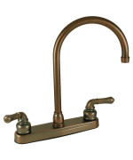 Empire Brass Uyob800Gsob Rv Kitchen Faucet With Gooseneck Spout And Teapot Handles 8 Oil Rub Bronze Oilrubbed Bronze