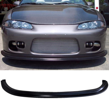 Front Bumper Lip Compatible With 19971999 Mitsubishi Eclipse Ds Style Pu Black Front Lip Spoiler Splitter By Ikon Motorsports