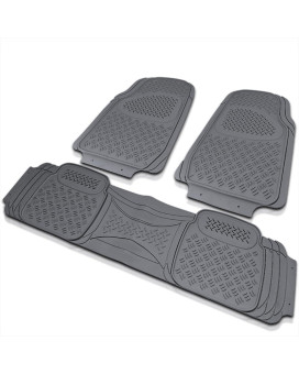 Specd Tuning Universal Fitment Gray Front Rear All Weather Heavy Duty Rubber Floor Mats Truck Suv