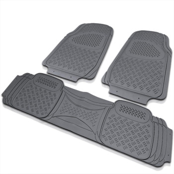 Specd Tuning Universal Fitment Gray Front Rear All Weather Heavy Duty Rubber Floor Mats Truck Suv