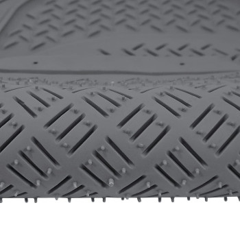 Specd Tuning Universal Fitment Gray Front Rear All Weather Heavy Duty Rubber Floor Mats Truck Suv