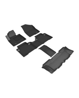 3D MAXpider HYUNDAI SANTA FE 6 & 7 SEATS 2013-2018 / HYUNDAI SANTA FE XL 2019 KAGU BLACK R1 R2 R3