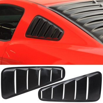 Ikon Motorsports Window Louver Compatible With 20102014 Ford Mustang Pp Rearside Window Scoop Cover Sun Shade 2011 2012 2013