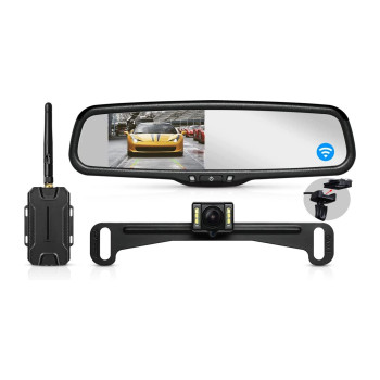 Wireless Backup Camera With 43 Oem Look Monitor System Back Up Camera For Cars With Ip 68 Waterproof Rear View Mirror Camer