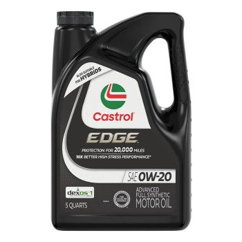 Castrol Edge 0W20 Advanced Full Synthetic Motor Oil 5 Quarts