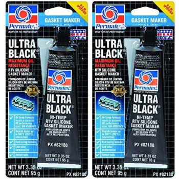 Permatex 82180 Ultra Black Maximum Oil Resistance Rtv Silicone Gasket Maker 335 Oz Tube 2 Pack