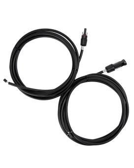 Renogy 10Ft 10Awg Solar Wire Extension Cables With Female And Male Connector 1 Pair Adaptor Kit Black