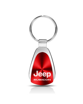 Jeep Rubicon Red Tear Drop Key Chain