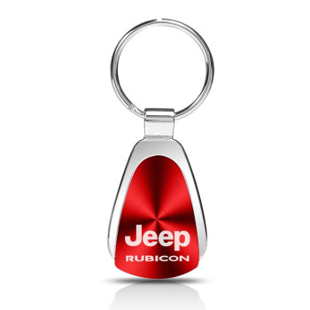 Jeep Rubicon Red Tear Drop Key Chain