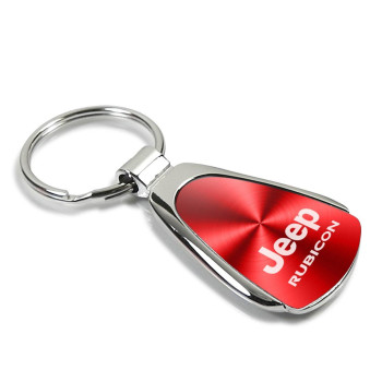 Jeep Rubicon Red Tear Drop Key Chain