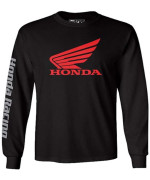 Factory Effex 1787316 Honda Long Sleeve Tshirt Black Xlarge