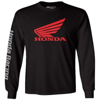 Factory Effex 1787314 Honda Long Sleeve Tshirt Black Large