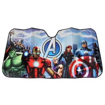 Plasticolor 003695R01 Marvel Avengers Accordion Style Car Truck Suv Front Windshield Sunshade