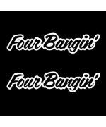 Ijdmtoy Four Bangin Jdm Cool Dope Sortaflash Style Car Window Bumper Vinyl Decal Stickers