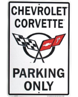 Chevrolet Corvette Parking Only Metal Sign