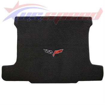 20052013 Corvette Coupe Ebony Trunk Mat Crossed Flags Logo