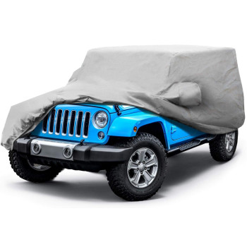 Leader Accessories Xtreme Guard Car Cover Waterproof Compatible For Jeep Wrangler 4 Door Car Cover Cj Yj Tj Jk