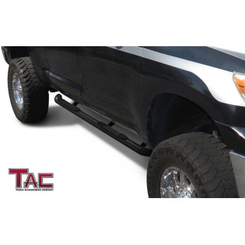 Tac 3 Side Steps Fit 20072021 Toyota Tundra Double Cab Truck Pickup Black Side Bars Nerf Bars Step Rails Running Boards Rock