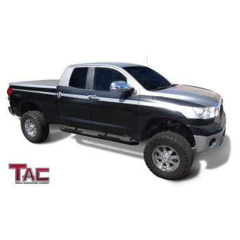 Tac 3 Side Steps Fit 20072021 Toyota Tundra Double Cab Truck Pickup Black Side Bars Nerf Bars Step Rails Running Boards Rock