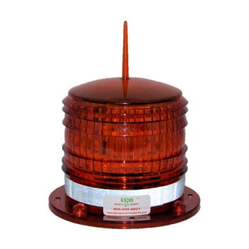 S8Lf Red Flashing 2Nm Ip67 Solar Led With A Bird Spike Marine Dock Barge Safety Beacon Light 360 Degree