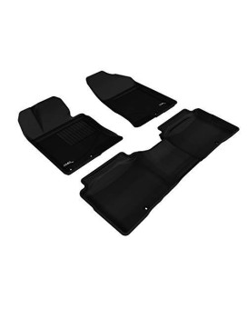 3D Maxpider L1Ka02501509 Complete Set Custom Fit Allweather Floor Mat For Select Kia Optima Models Kagu Rubber Black Tan