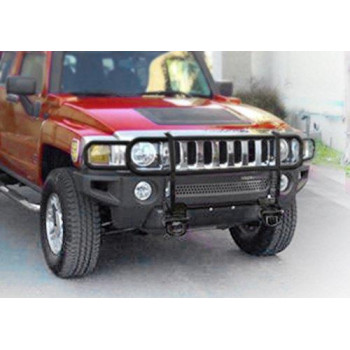 Tac Grill Guard Fit 20062010 Hummer H3 20092010 Hummer H3T Black Front Bumper Brush Nudge Push Bull Bar