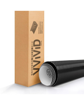 Vvivid Xpo Black Carbon Fiber Car Wrap Vinyl Roll Featuring Air Release Technology 3Ft X 5Ft