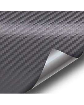 Vvivid Xpo Gunmetal Grey Carbon Fiber 5 Feet X 1 Foot Car Wrap Vinyl Roll With Air Release Technology