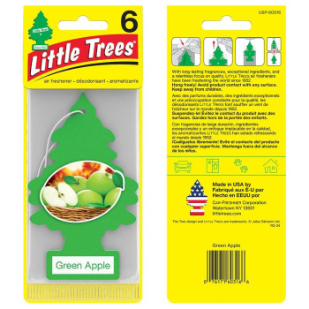 Little Trees Air Fresheners Car Air Freshener Hanging Tree Provides Long Lasting Scent For Auto Or Home Green Apple 24 Air Fr